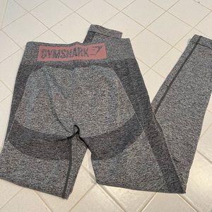 Gymshark Flex High Waisted Leggings - Charcoal Marl/ Dusky Pink